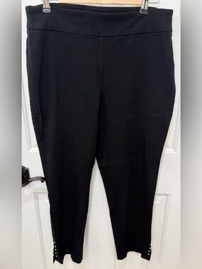 Counterparts Black Ankle Pants with Stud Hem